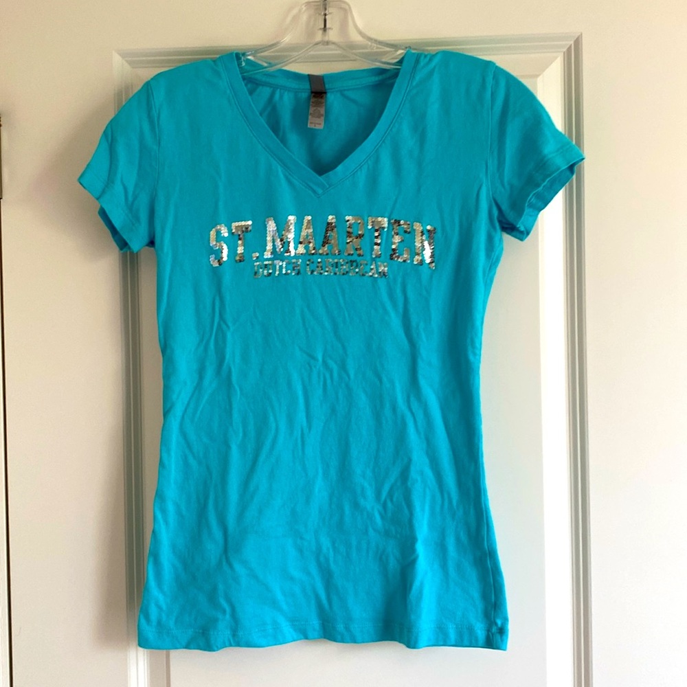 T-shirt, gently used, size: fits size small.
